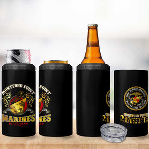 Montford Point Marines 4 in 1 Can Cooler Tumbler Afro First to Fight Prejudice - African Pride