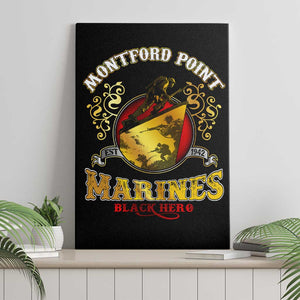 Montford Point Marines Canvas Wall Art Afro First to Fight Prejudice - African Pride