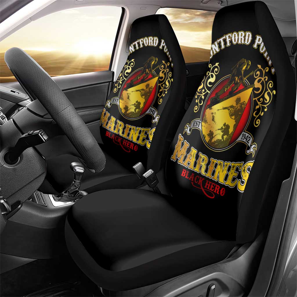 Montford Point Marines Car Seat Cover Afro First to Fight Prejudice - African Pride