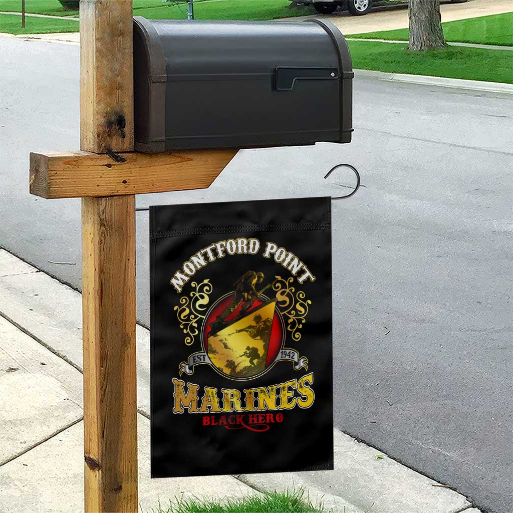 Montford Point Marines Garden Flag Afro First to Fight Prejudice - African Pride