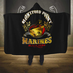 Montford Point Marines Hooded Blanket Afro First to Fight Prejudice - African Pride