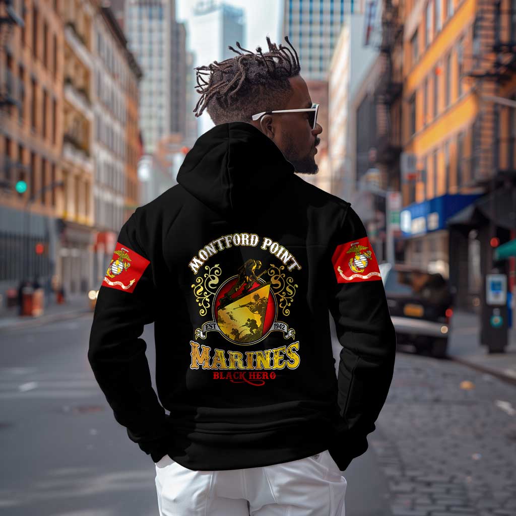 Montford Point Marines Hoodie Afro First to Fight Prejudice - African Pride