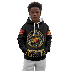 Montford Point Marines Kid Hoodie Afro First to Fight Prejudice - African Pride