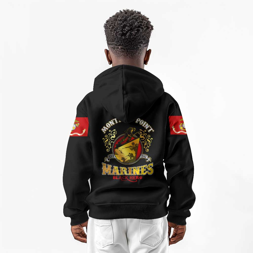 Montford Point Marines Kid Hoodie Afro First to Fight Prejudice - African Pride