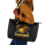 Montford Point Marines Leather Tote Bag Afro First to Fight Prejudice - African Pride