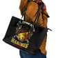 Montford Point Marines Leather Tote Bag Afro First to Fight Prejudice - African Pride