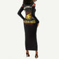 Montford Point Marines Long Sleeve Bodycon Dress Afro First to Fight Prejudice - African Pride