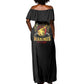 Montford Point Marines Off Shoulder Maxi Dress Afro First to Fight Prejudice - African Pride