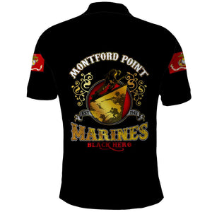 Montford Point Marines Polo Shirt Afro First to Fight Prejudice - African Pride