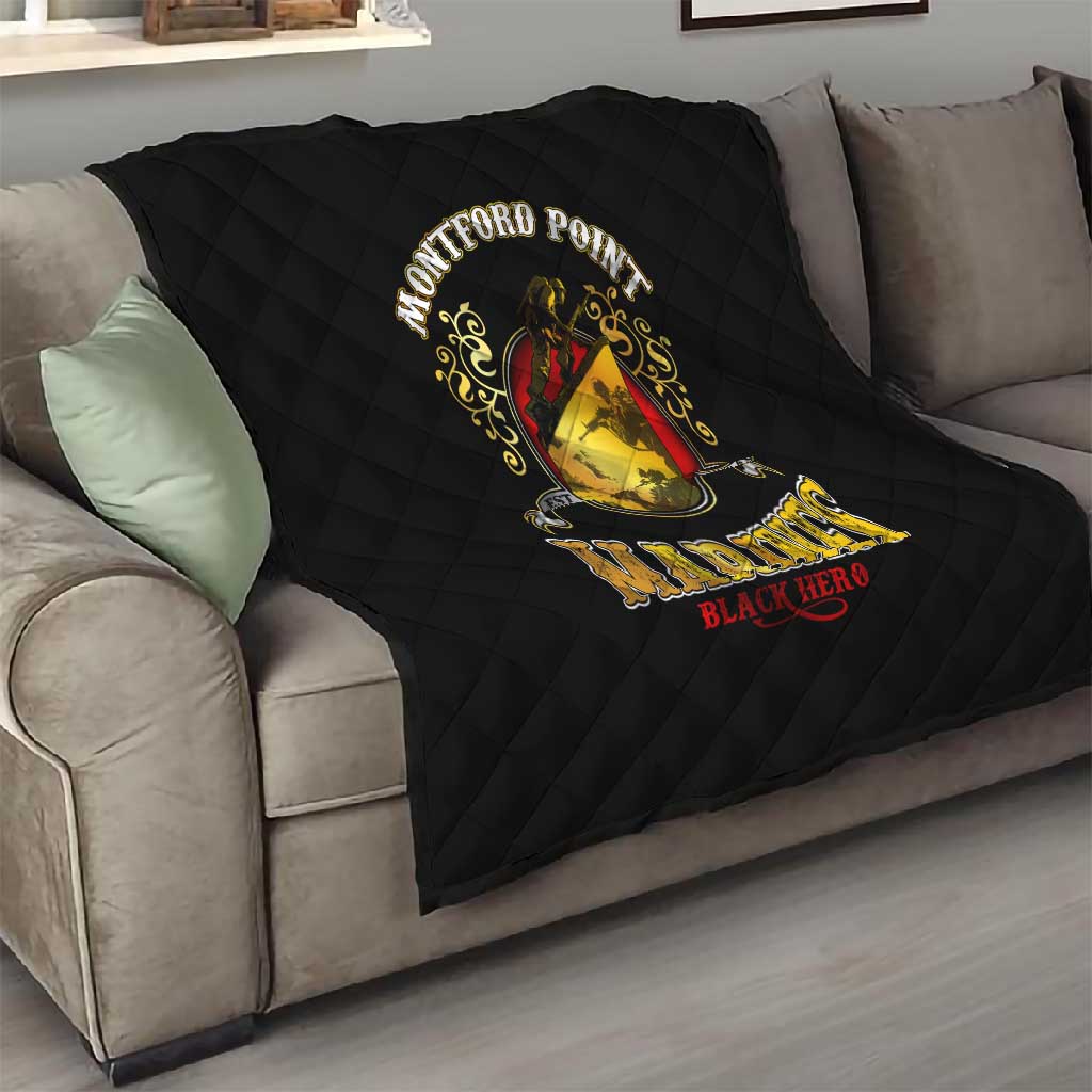 Montford Point Marines Quilt Afro First to Fight Prejudice - African Pride