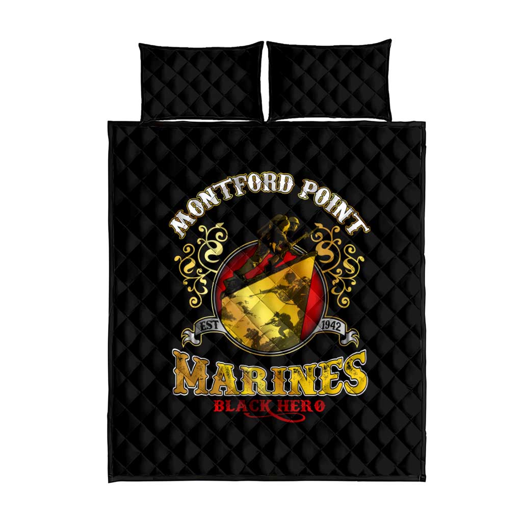 Montford Point Marines Quilt Bed Set Afro First to Fight Prejudice - African Pride