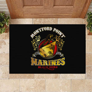 Montford Point Marines Rubber Doormat Afro First to Fight Prejudice - African Pride