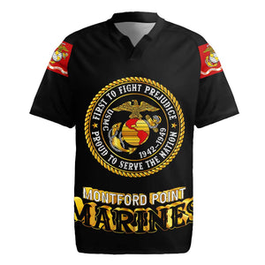 Montford Point Marines Rugby Jersey Afro First to Fight Prejudice - African Pride