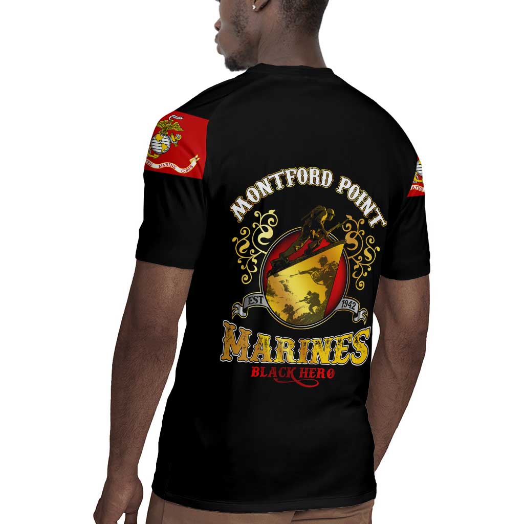 Montford Point Marines Rugby Jersey Afro First to Fight Prejudice - African Pride