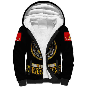 Montford Point Marines Sherpa Hoodie Afro First to Fight Prejudice - African Pride