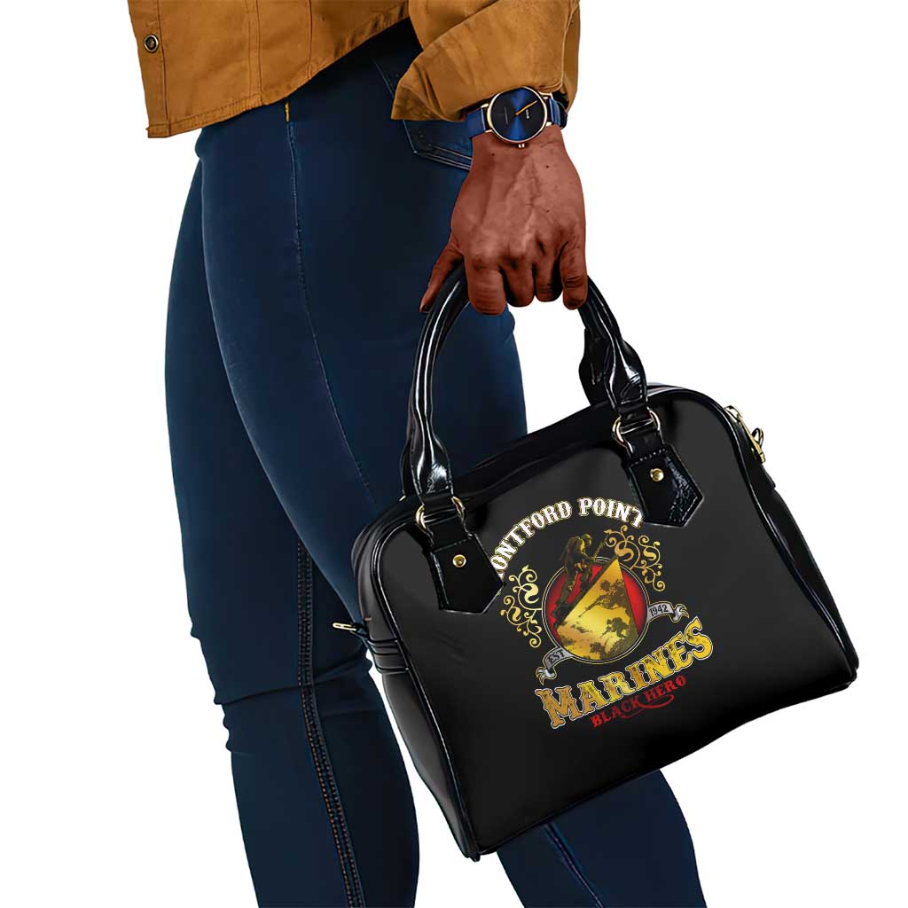 Montford Point Marines Shoulder Handbag Afro First to Fight Prejudice - African Pride