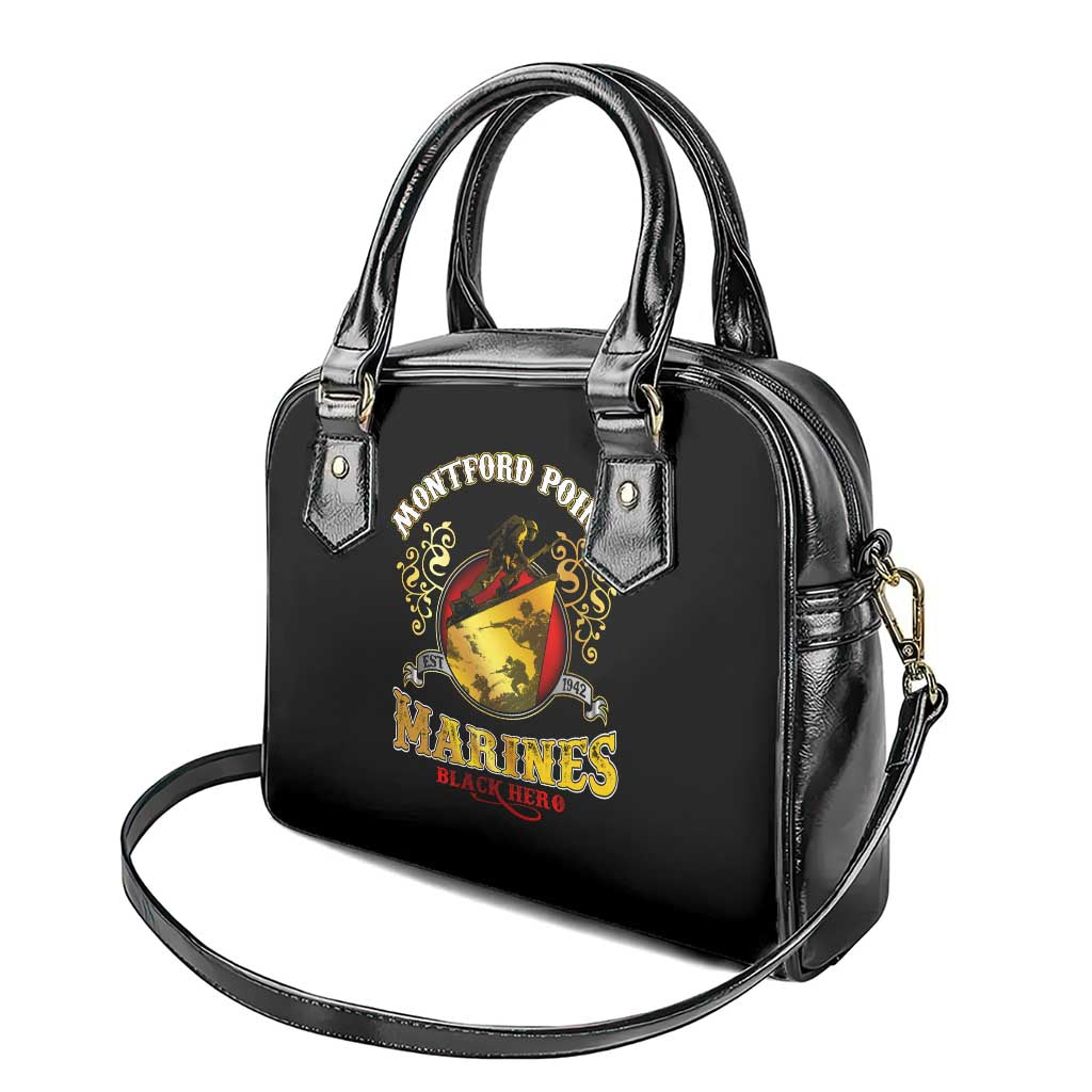 Montford Point Marines Shoulder Handbag Afro First to Fight Prejudice - African Pride