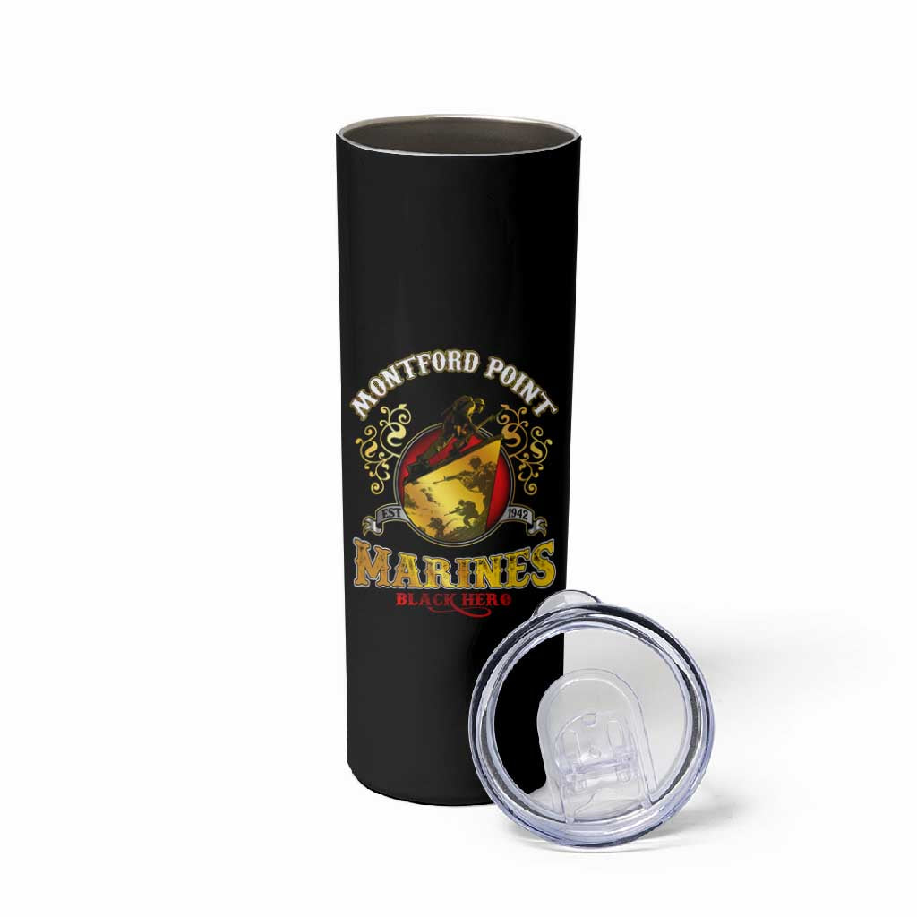 Montford Point Marines Skinny Tumbler Afro First to Fight Prejudice - African Pride