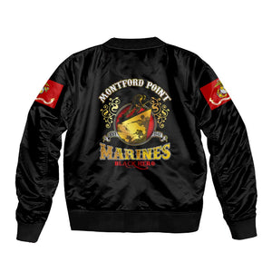 Montford Point Marines Sleeve Zip Bomber Jacket Afro First to Fight Prejudice - African Pride