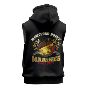 Montford Point Marines Sleeveless Zip Hoodie Afro First to Fight Prejudice - African Pride