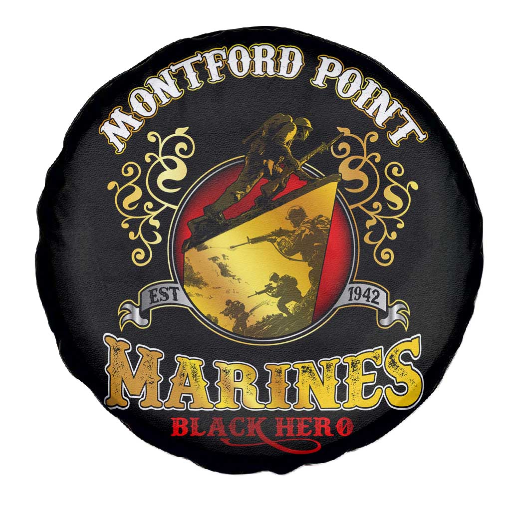 Montford Point Marines Spare Tire Cover Afro First to Fight Prejudice - African Pride