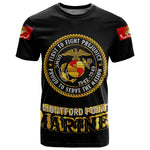 Montford Point Marines T shirt Afro First to Fight Prejudice - African Pride