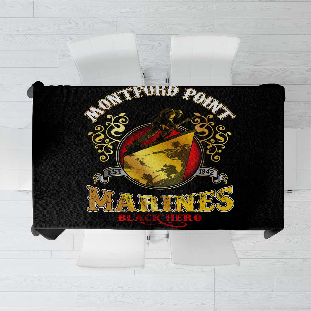 Montford Point Marines Tablecloth Afro First to Fight Prejudice - African Pride