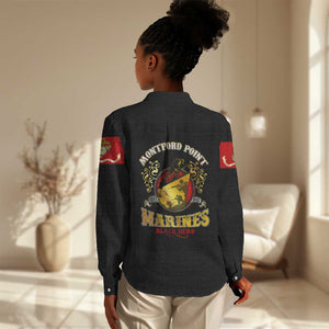 Montford Point Marines Women Casual Shirt Afro First to Fight Prejudice - African Pride