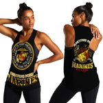 Montford Point Marines Women Racerback Tank Afro First to Fight Prejudice - African Pride