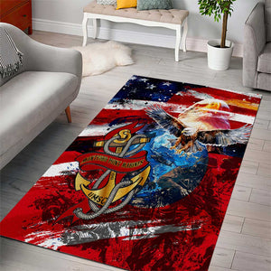 Montford Point Marines Area Rug African American Eagle Anchor Tribute - African Pride