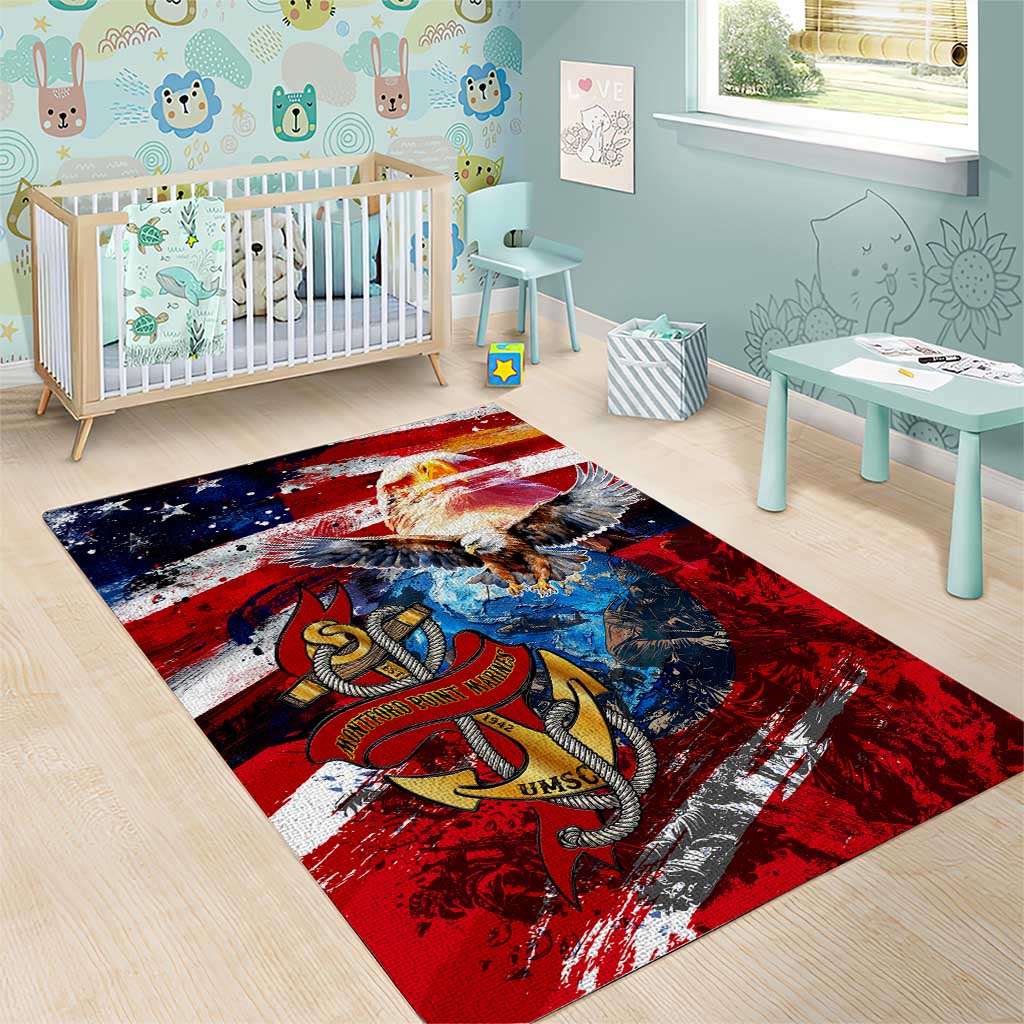 Montford Point Marines Area Rug African American Eagle Anchor Tribute - African Pride