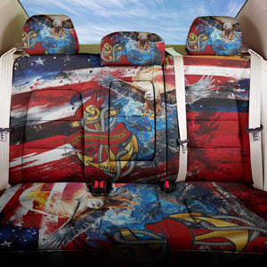 Montford Point Marines Back Car Seat Cover African American Eagle Anchor Tribute - African Pride