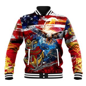 Montford Point Marines Baseball Jacket African American Eagle Anchor Tribute - African Pride