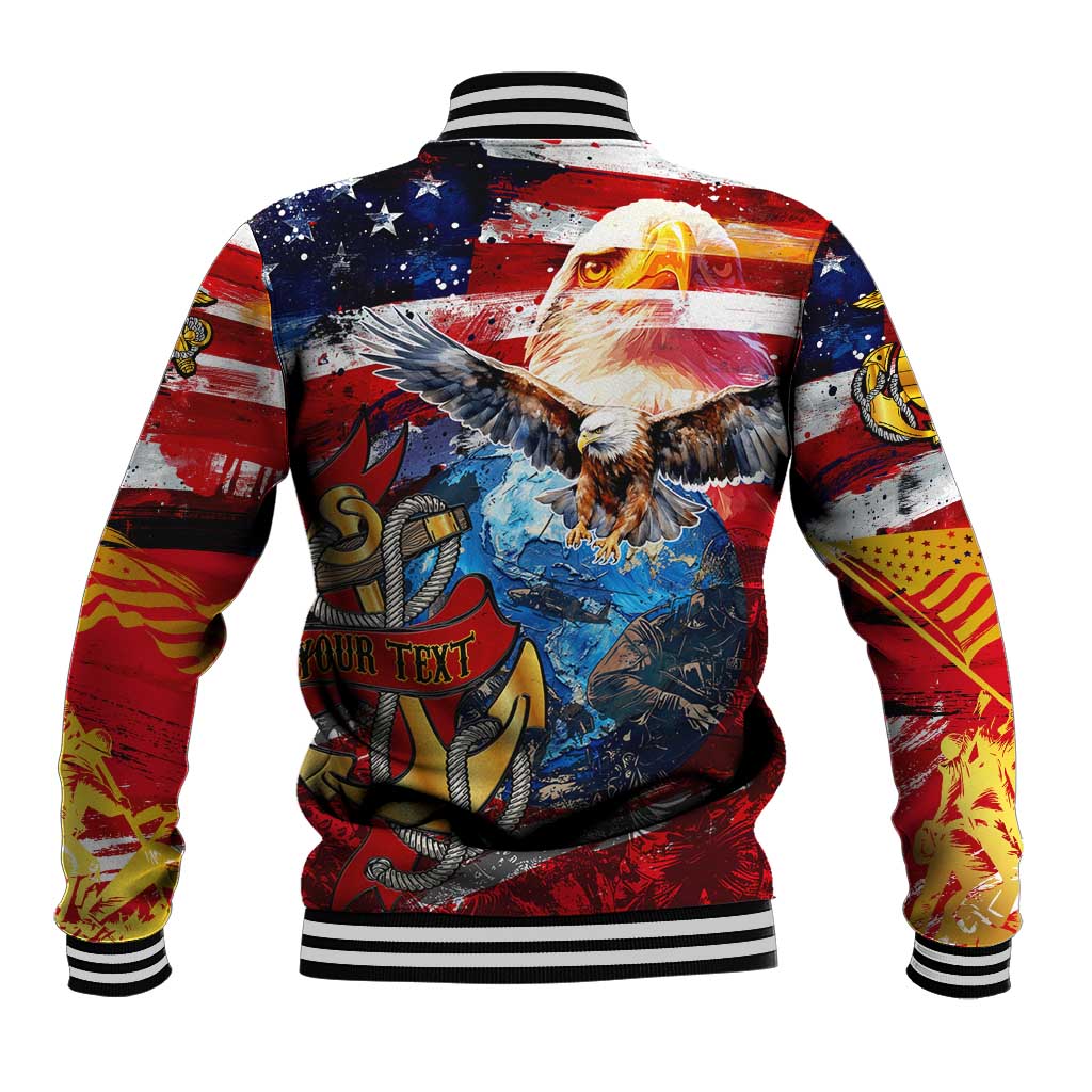 Montford Point Marines Baseball Jacket African American Eagle Anchor Tribute - African Pride