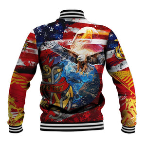 Montford Point Marines Baseball Jacket African American Eagle Anchor Tribute - African Pride