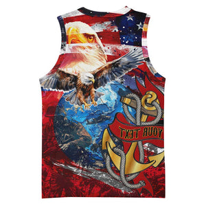 Montford Point Marines Basketball Jersey African American Eagle Anchor Tribute - African Pride