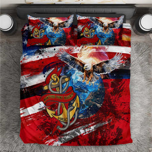 Montford Point Marines Bedding Set African American Eagle Anchor Tribute - African Pride