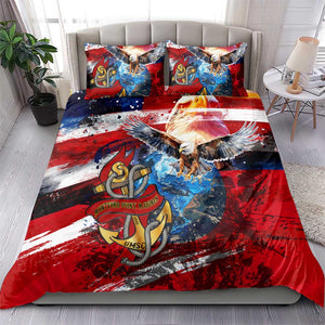 Montford Point Marines Bedding Set African American Eagle Anchor Tribute - African Pride