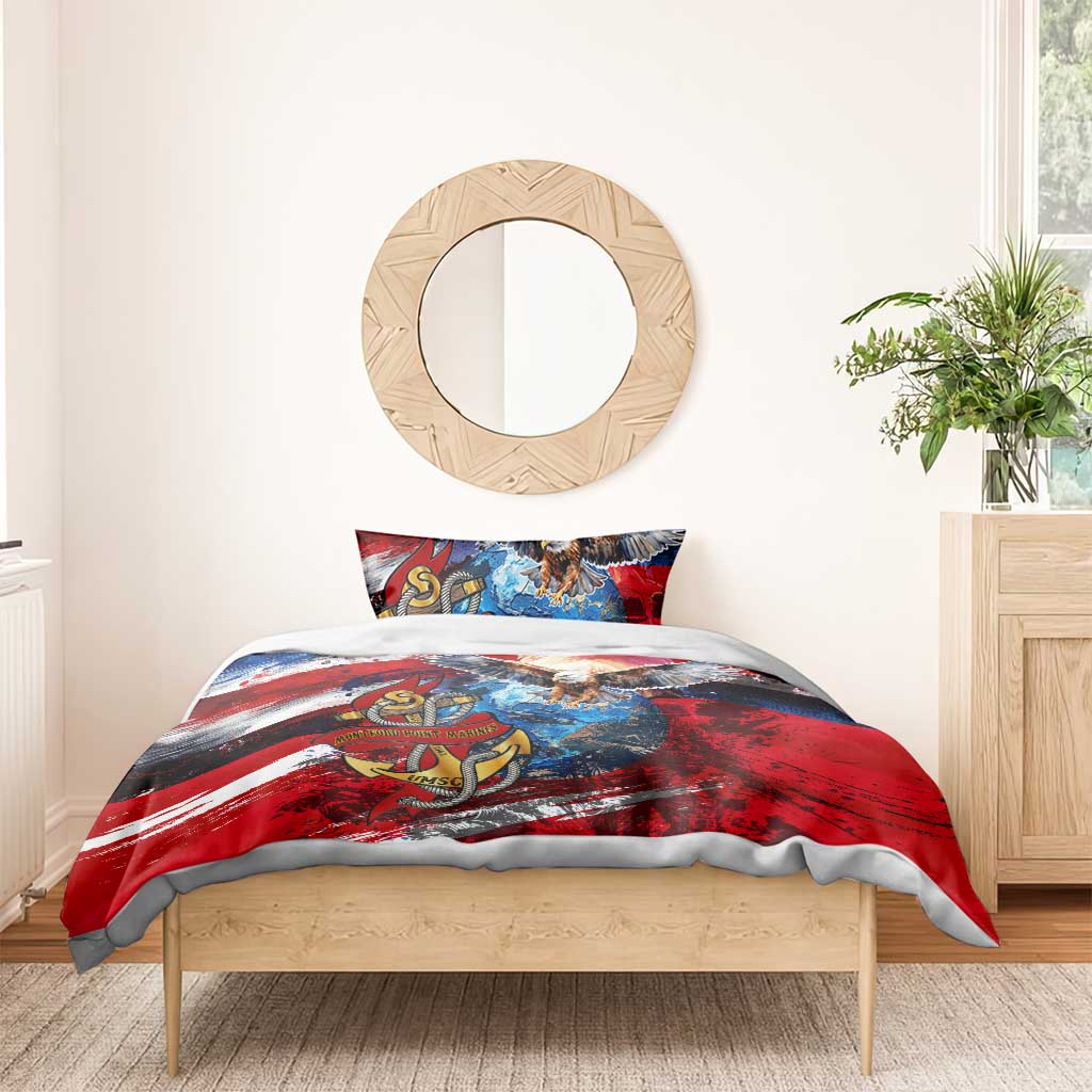 Montford Point Marines Bedding Set African American Eagle Anchor Tribute - African Pride