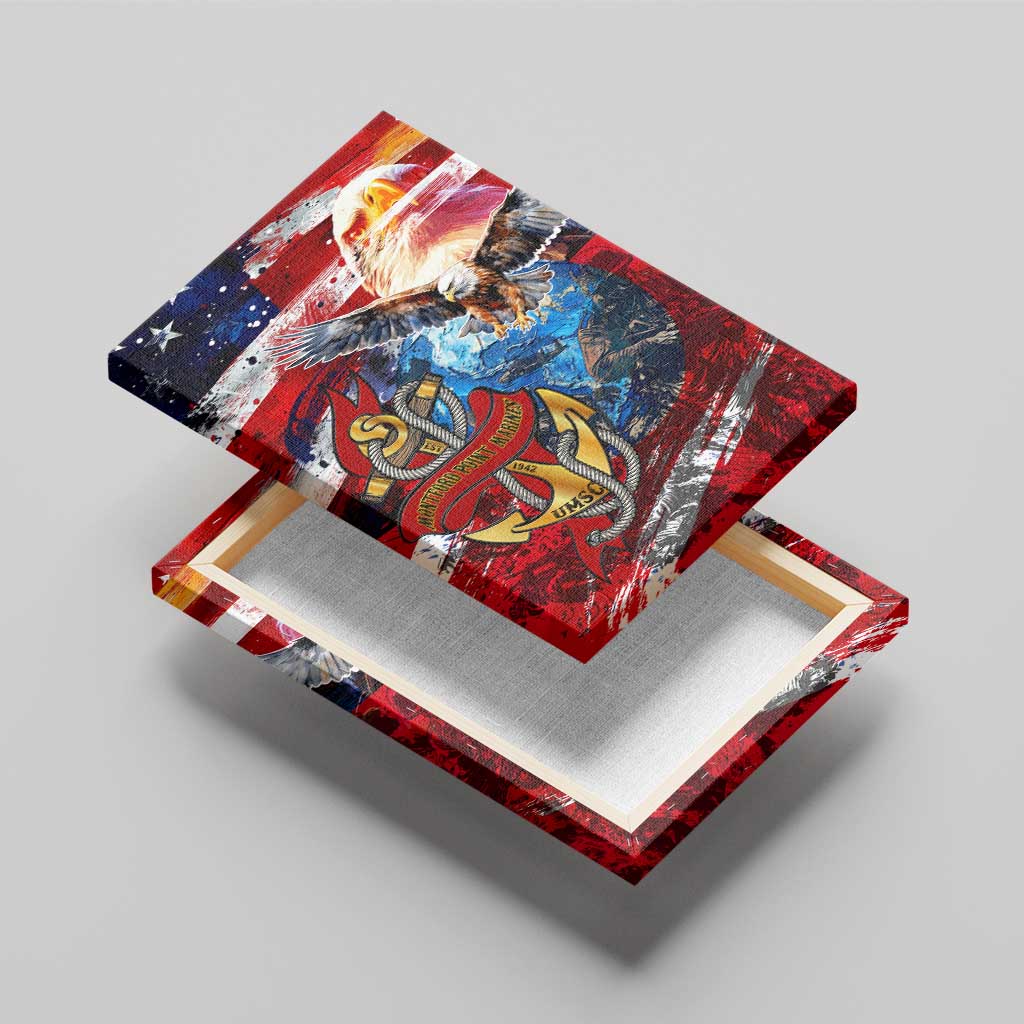 Montford Point Marines Canvas Wall Art African American Eagle Anchor Tribute - African Pride