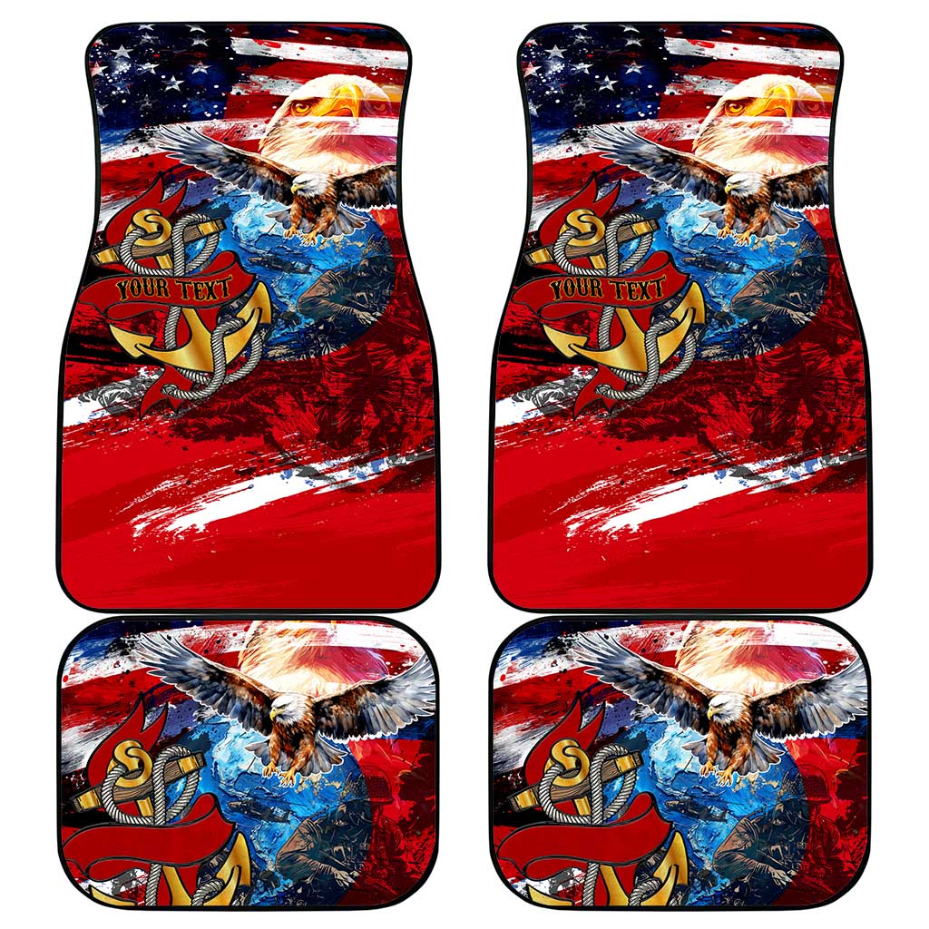 Montford Point Marines Car Mats African American Eagle Anchor Tribute - African Pride