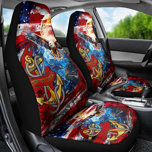 Montford Point Marines Car Seat Cover African American Eagle Anchor Tribute - African Pride