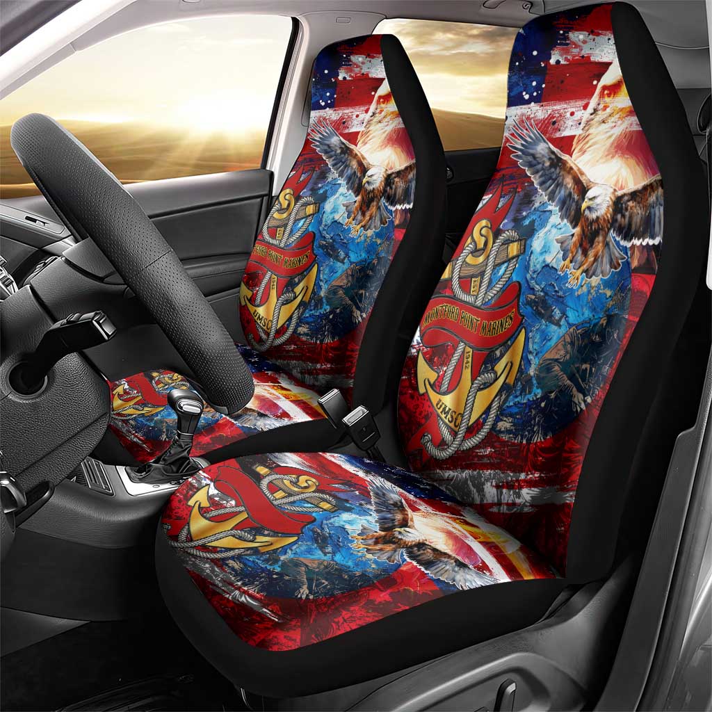 Montford Point Marines Car Seat Cover African American Eagle Anchor Tribute - African Pride