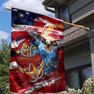 Montford Point Marines Garden Flag African American Eagle Anchor Tribute - African Pride