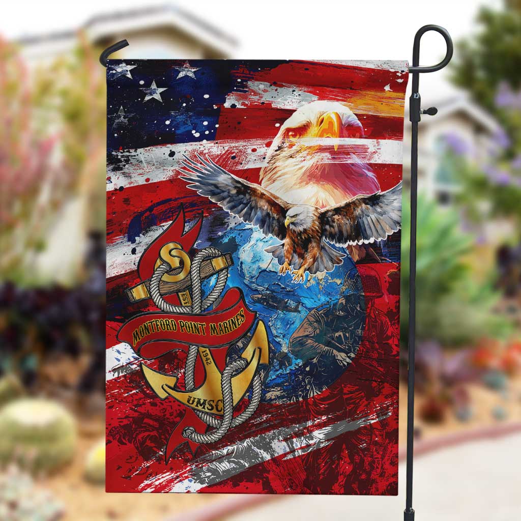 Montford Point Marines Garden Flag African American Eagle Anchor Tribute - African Pride