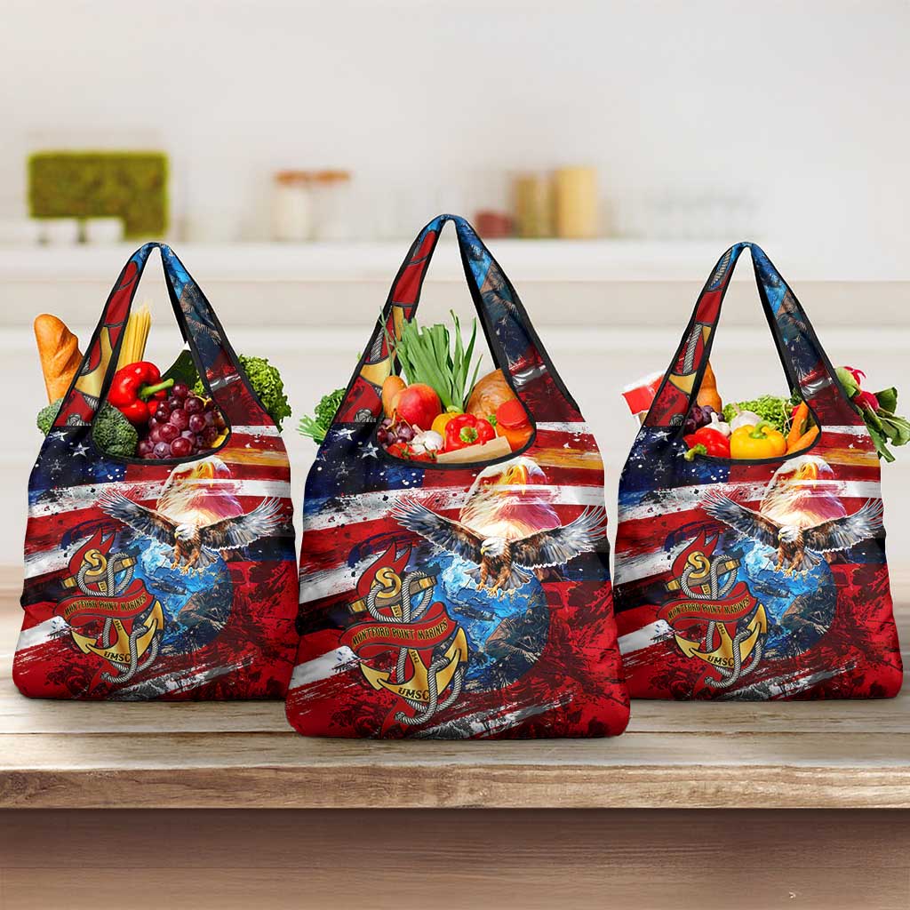 Montford Point Marines Grocery Bag African American Eagle Anchor Tribute - African Pride