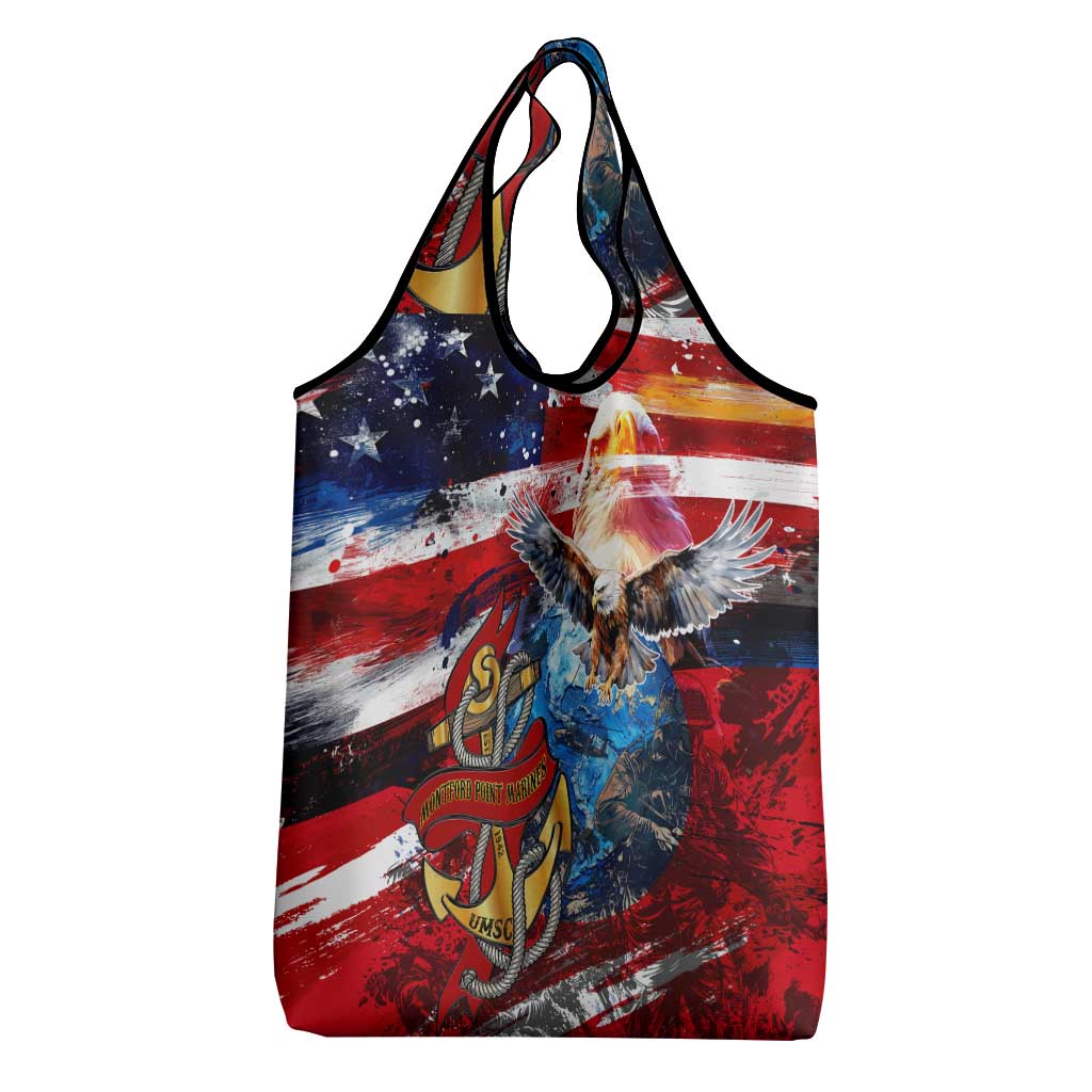 Montford Point Marines Grocery Bag African American Eagle Anchor Tribute - African Pride