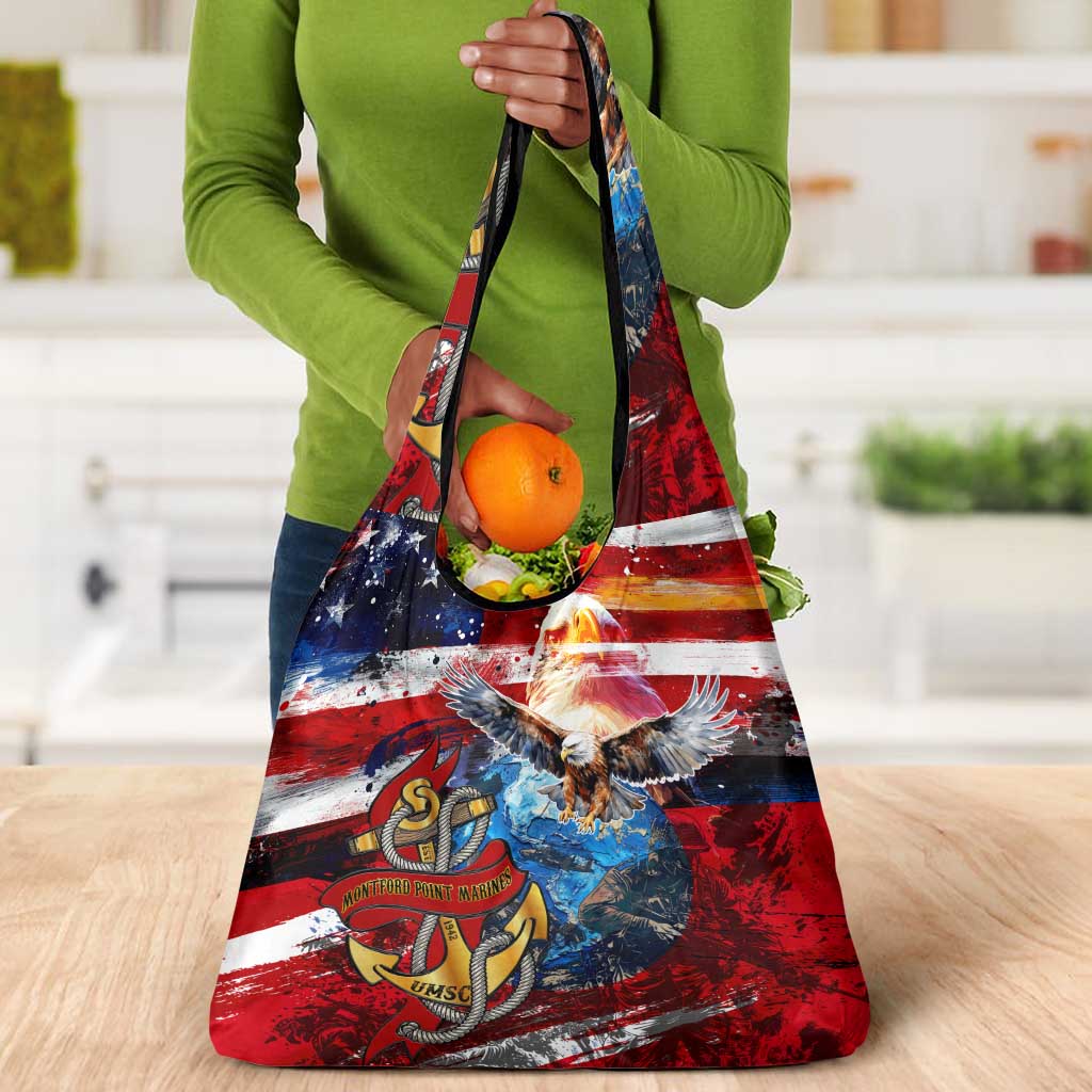 Montford Point Marines Grocery Bag African American Eagle Anchor Tribute - African Pride