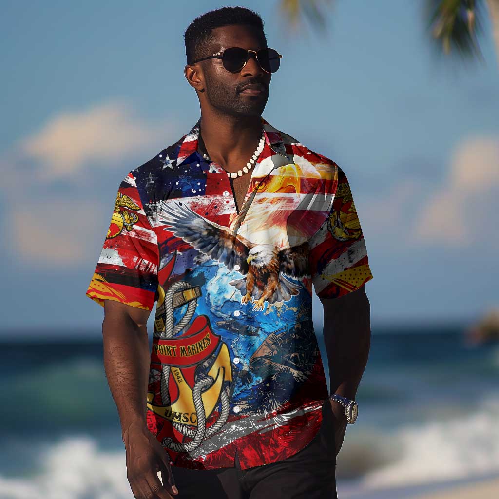 Montford Point Marines Hawaiian Shirt African American Eagle Anchor Tribute - African Pride