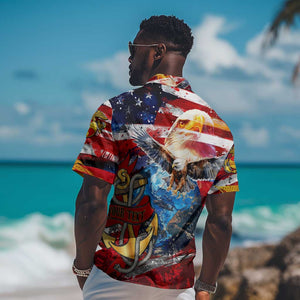 Montford Point Marines Hawaiian Shirt African American Eagle Anchor Tribute - African Pride